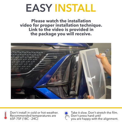 car headlight film installation cadillac lyriq paint protection tint ppf easy diy