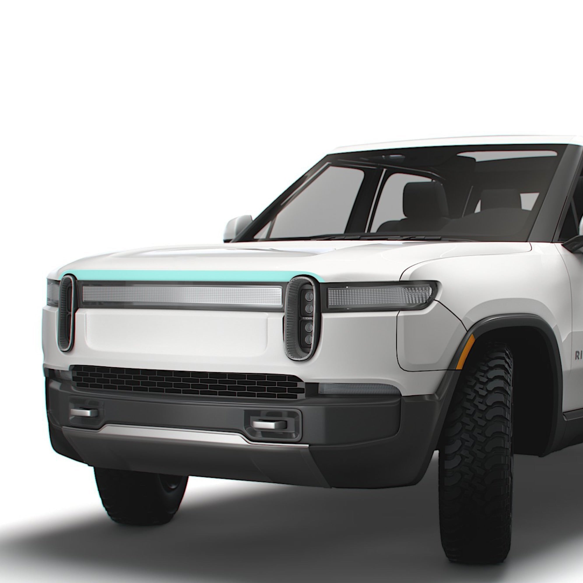 white rivian truck r1s, r1t, paint protection, protection film, film