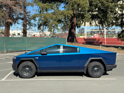 blue tesla cybertruck liquid metallic interstellar color ppf