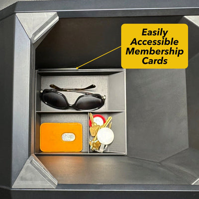 tesla cybertruck lower armrest organizer leather liners