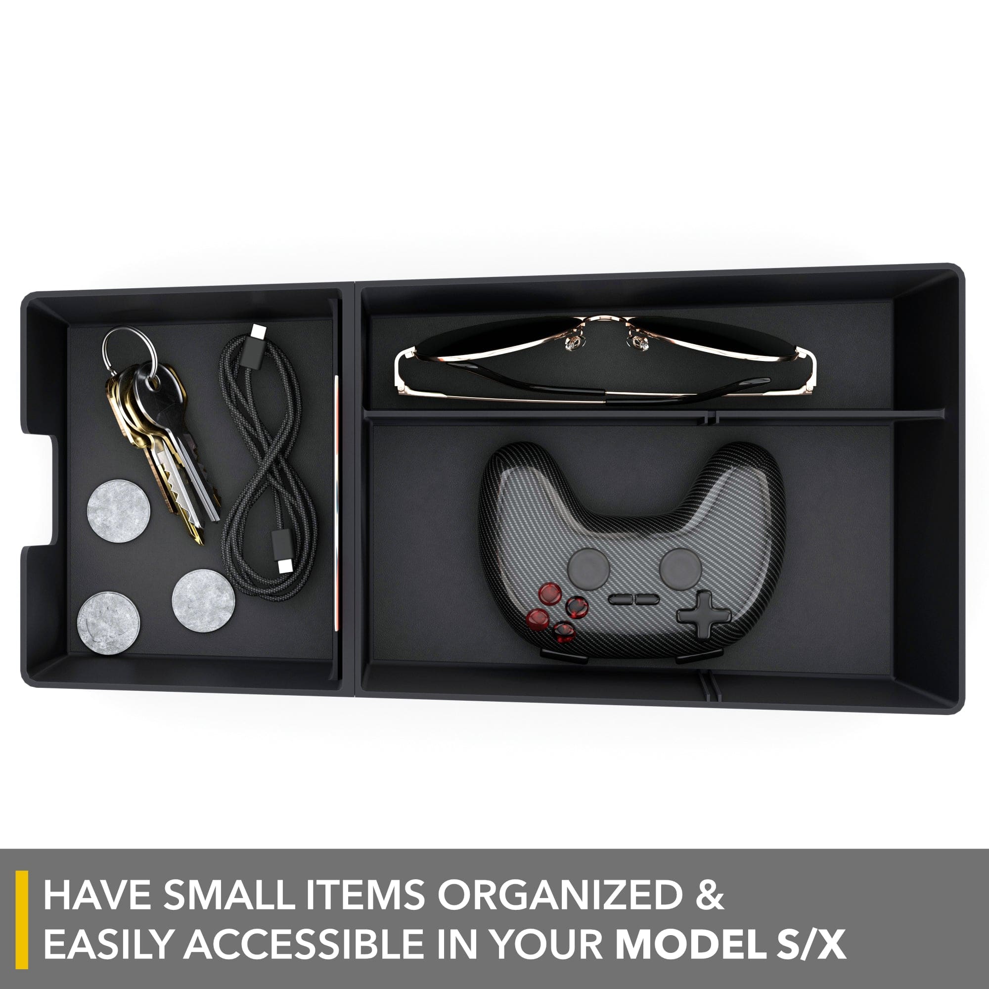 center console lower organizer