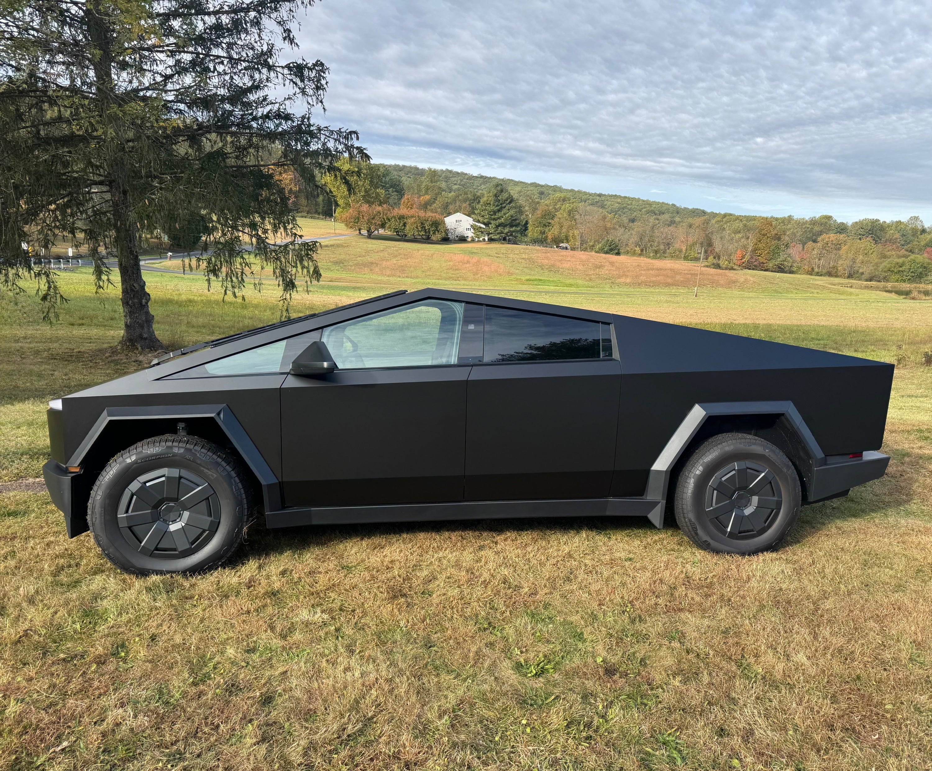 matte black cybertruck, cybertruck wrap, premium color infused, infused ppf,