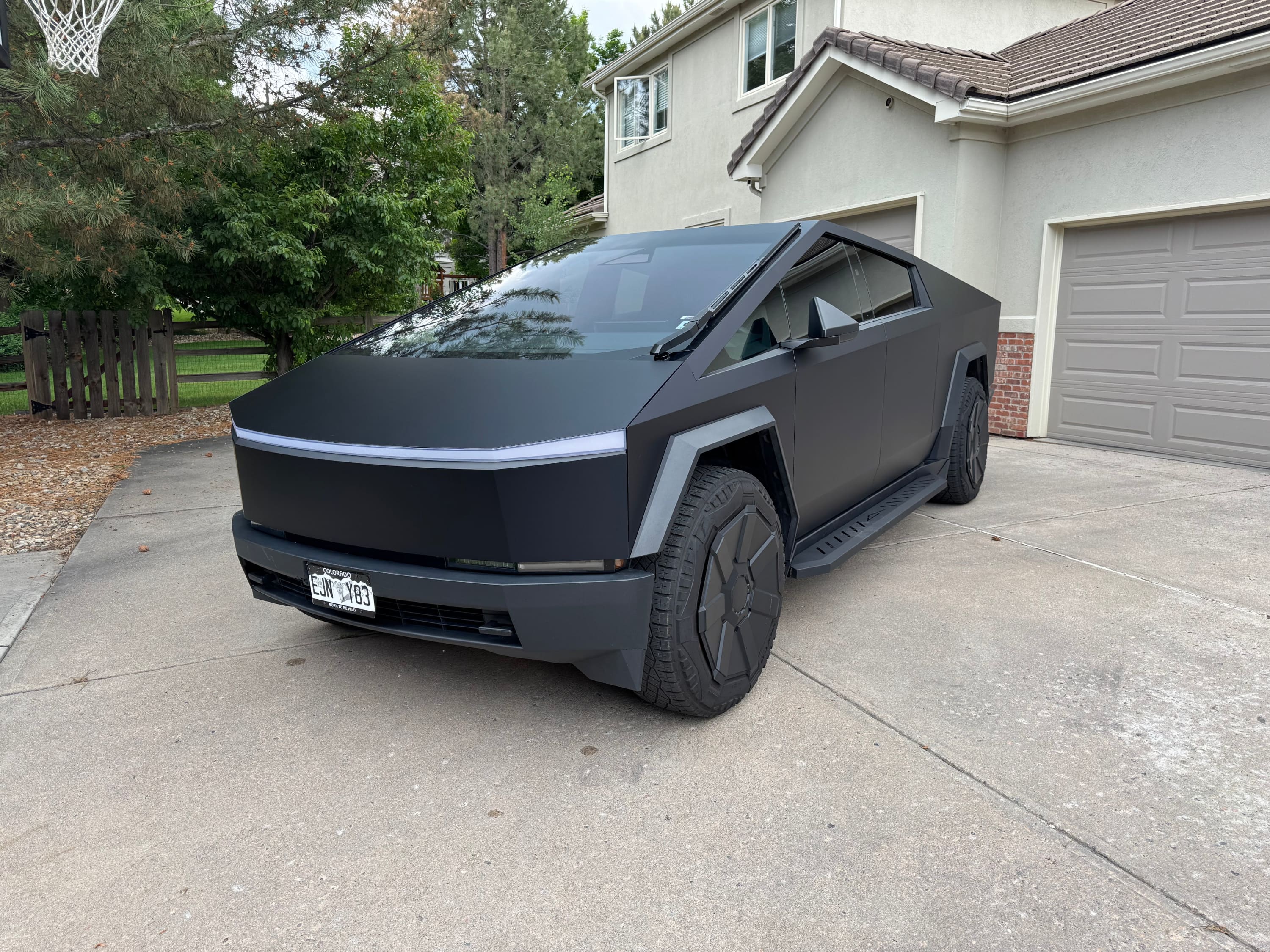 matte black phantom blue color ppf