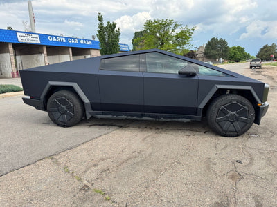 matte black phantom blue color ppf