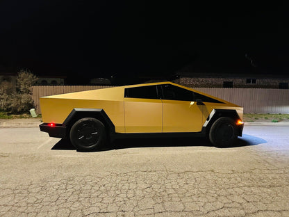 yellow tesla cybertruck milan gold color ppf
