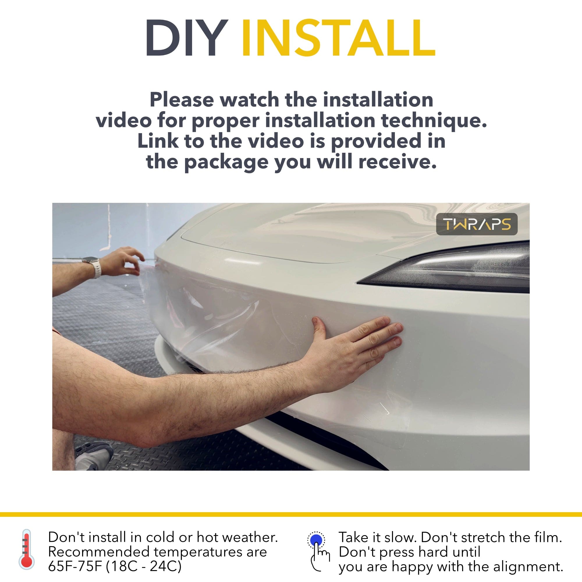 tesla model paint protection film diy installation