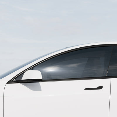 white car view windows tint tesla model adds perfect combination nano ceramic