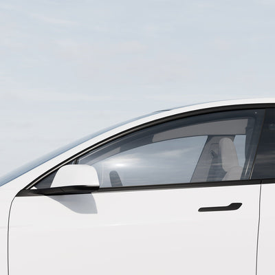 white car view windows tint tesla model adds perfect combination nano ceramic