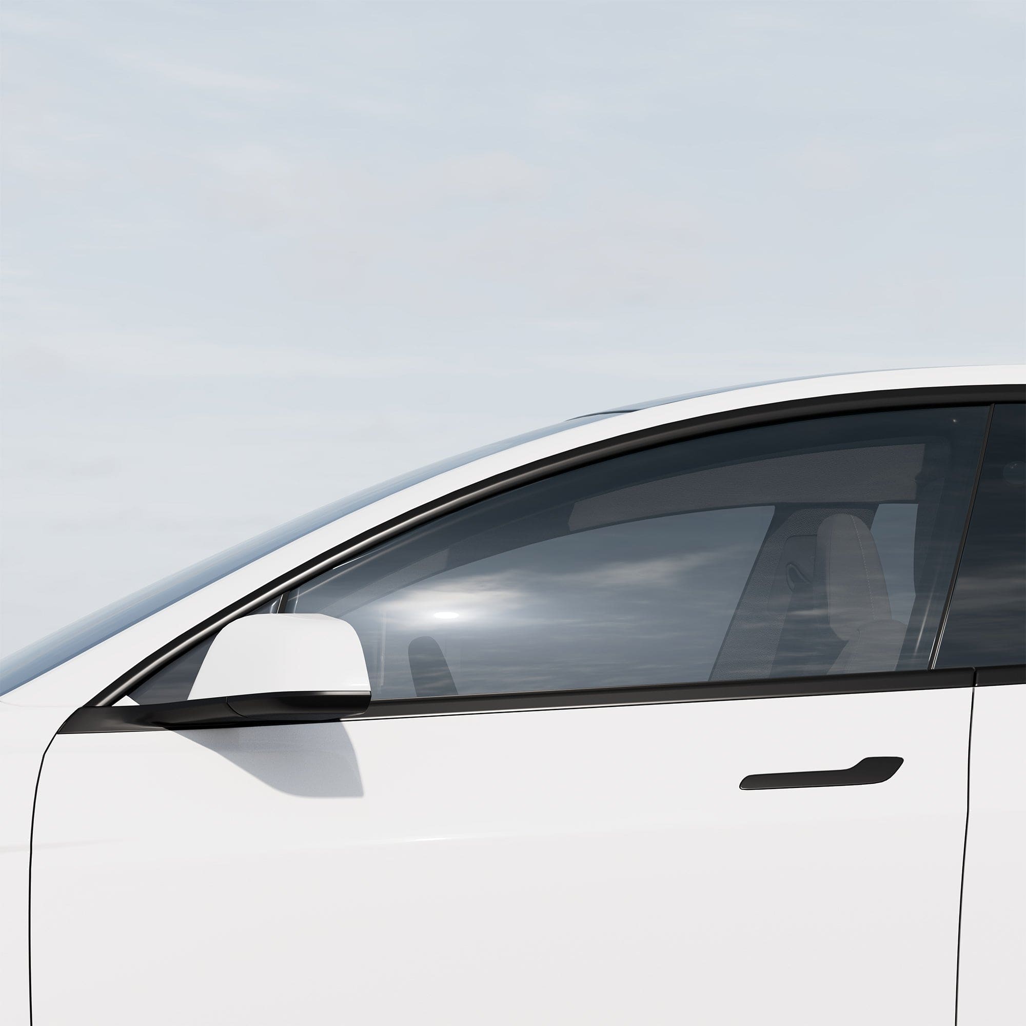 white car door windows tint tesla model adds perfect combination nano ceramic