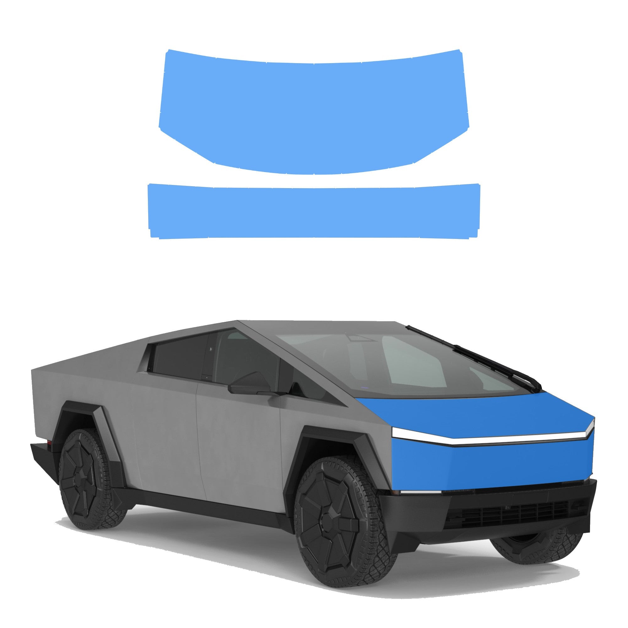 Clear Stealth PPF Wrap Full Front or Full Body Paint Protection Film for Tesla Cybertruck Partial Front Gloss 8mil T-WRAPS