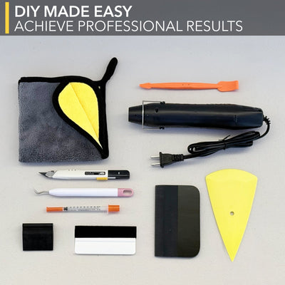 rubber squeegee, pro install kit, install, spray bottle