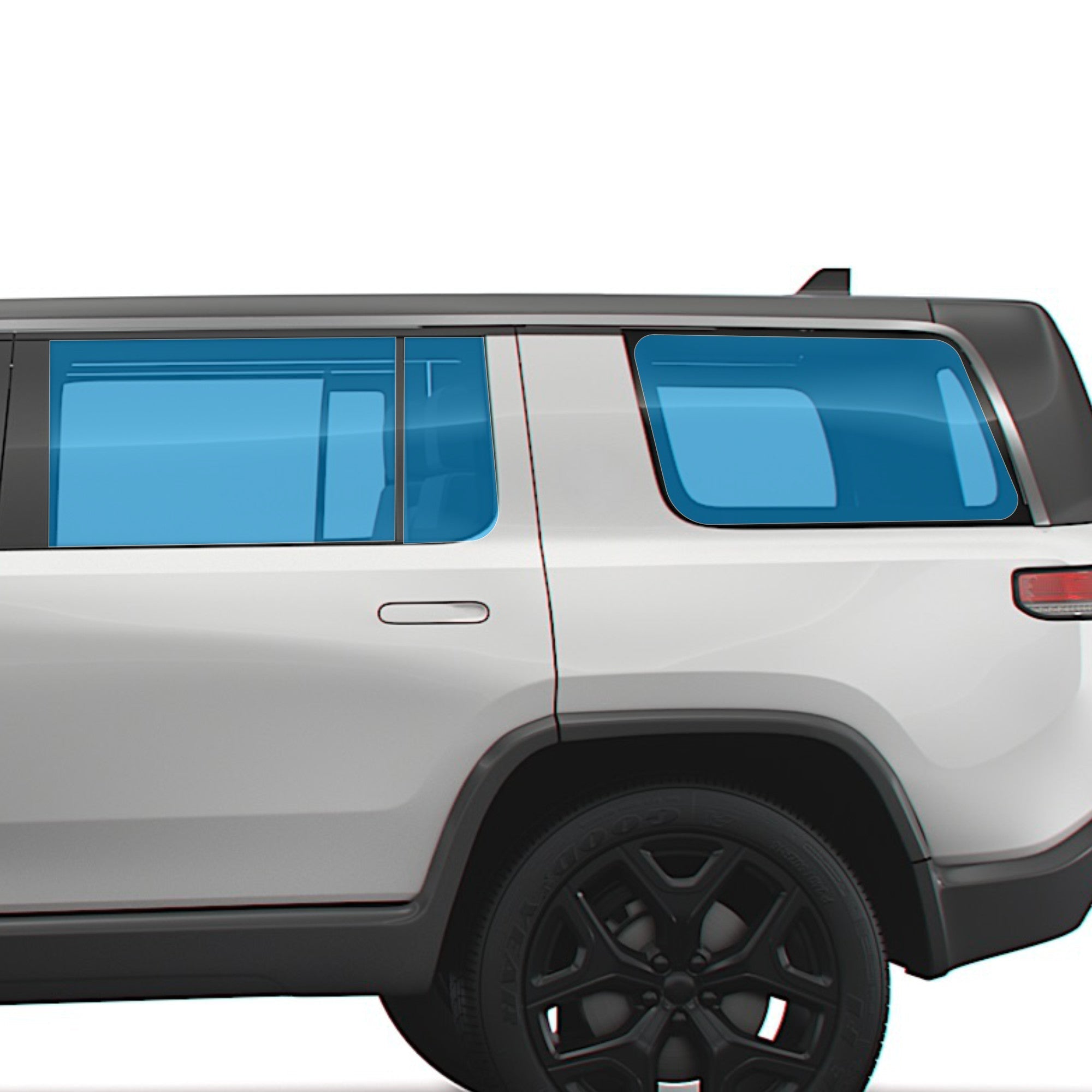 Nano Ceramic Windows Tint for Rivian R1S R1T R1S Rear Doors + Quarter Windows 5% Limo pre-cut premium T-WRAPS