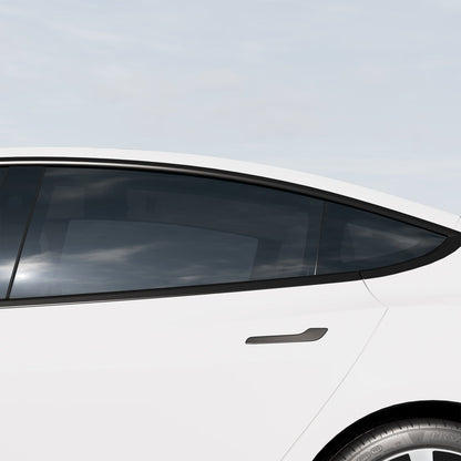 white car view windows tint tesla model adds perfect combination nano ceramic