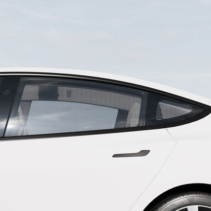 white car view windows tint tesla model adds perfect combination nano ceramic