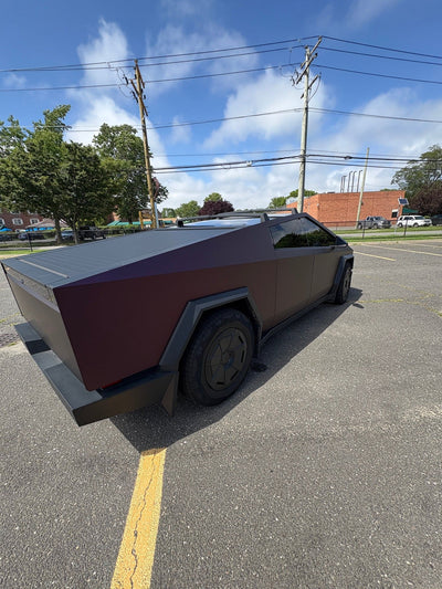 satin black magic purple color ppf