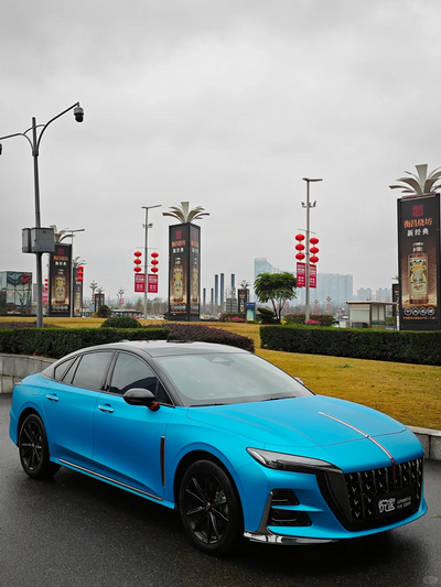 satin tunisian blue color ppf