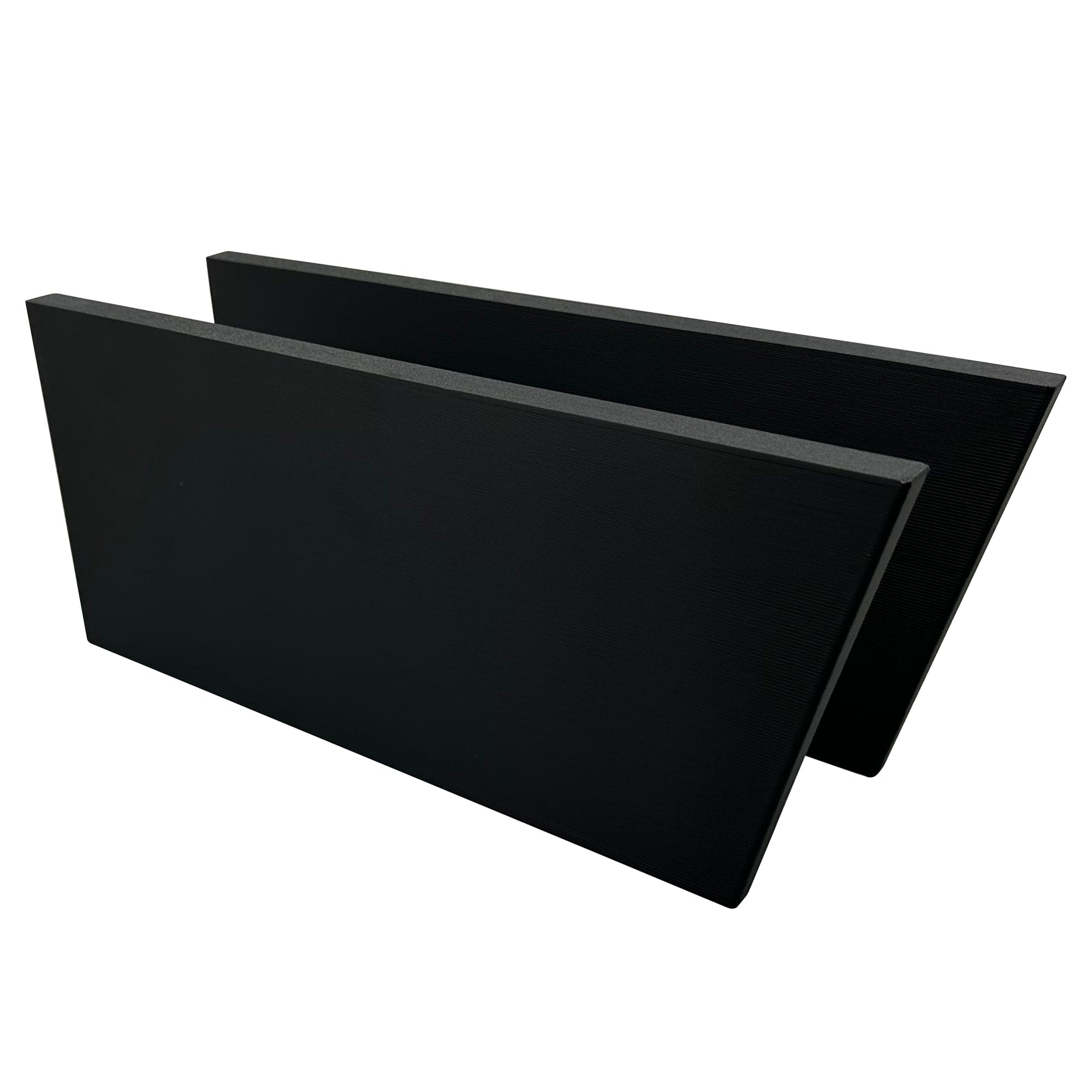 two black rectangular acoustic panels rear seats r1t ev accessories wrap