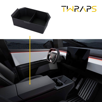 tesla cybertruck armrest organizer slidable half
