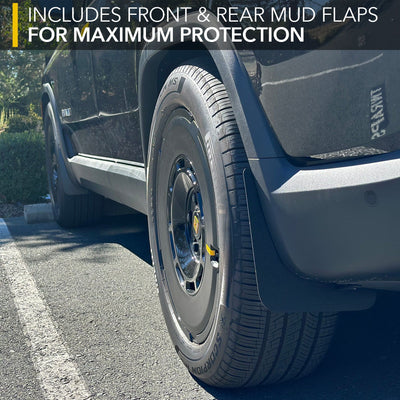 black car mud flaps r1s r1t rivian