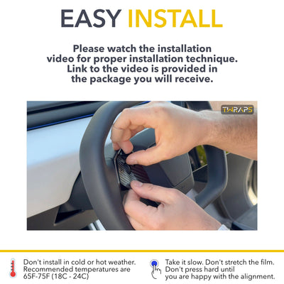 steering wheel vinyl wrap control carbon fiber tesla cybertruck’s