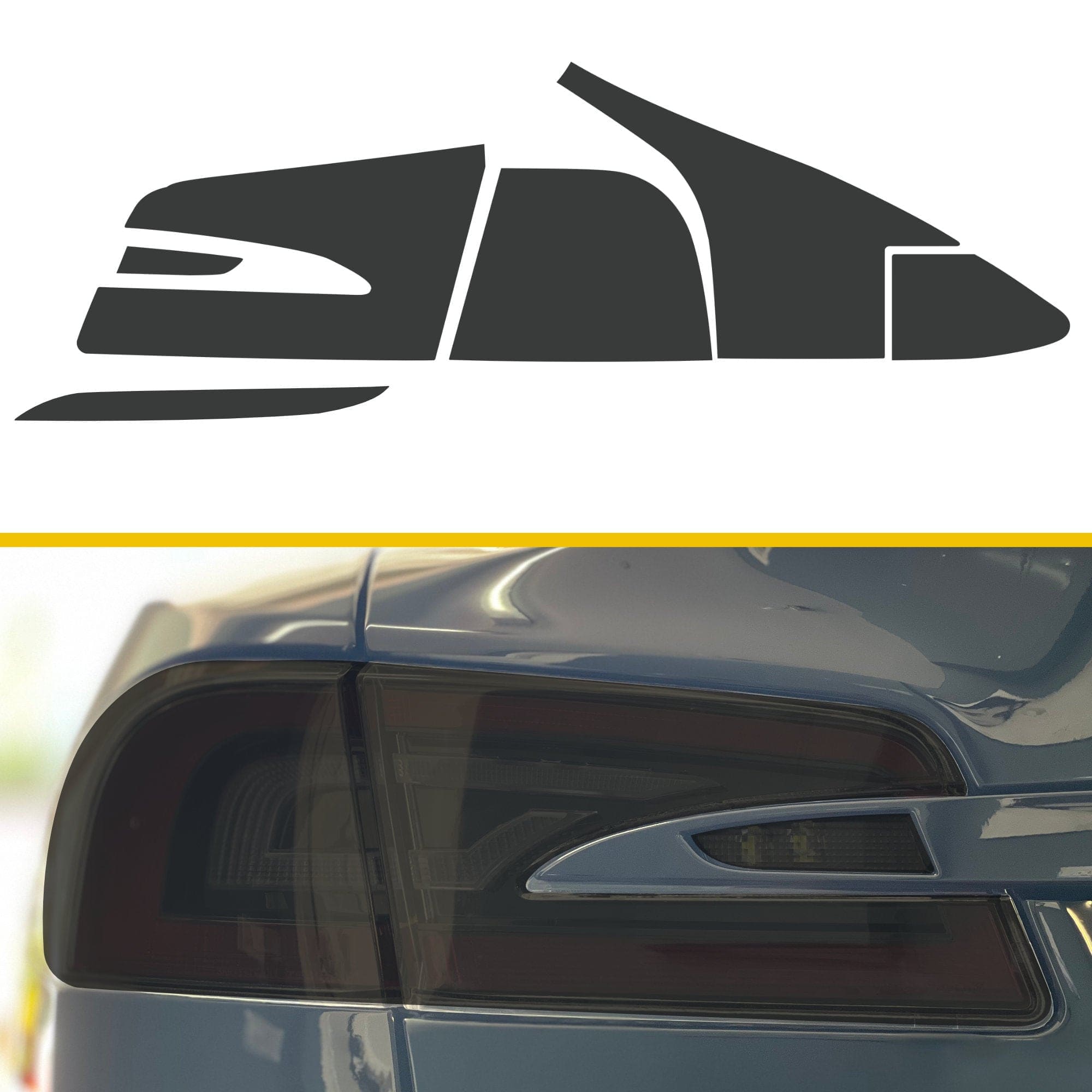 Tail Lights Smoke Tint PPF for Tesla Model S including Plaid Long Range self-healing 8mil precision pre-cut T-WRAPS