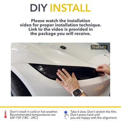 car headlight tint installation smoke tesla model tail lights