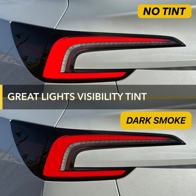 car taillight tint comparison smoke tesla model tail lights