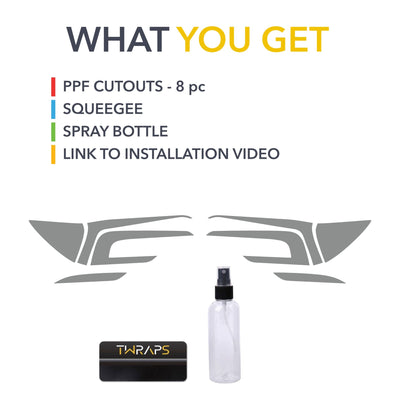 car paint protection film kit smoke tint tesla model tail lights