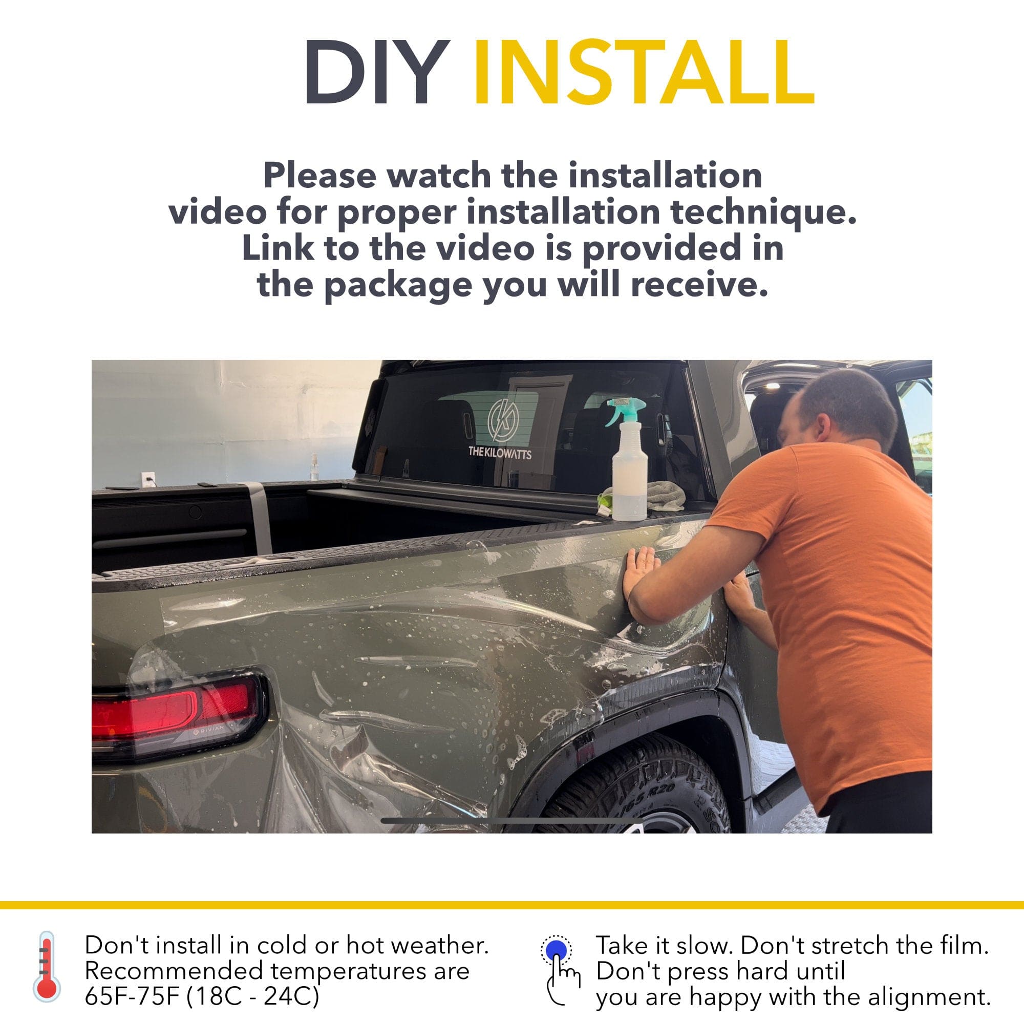 rivian r1t paint protection film truck bed
