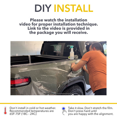 rivian r1t paint protection film truck bed