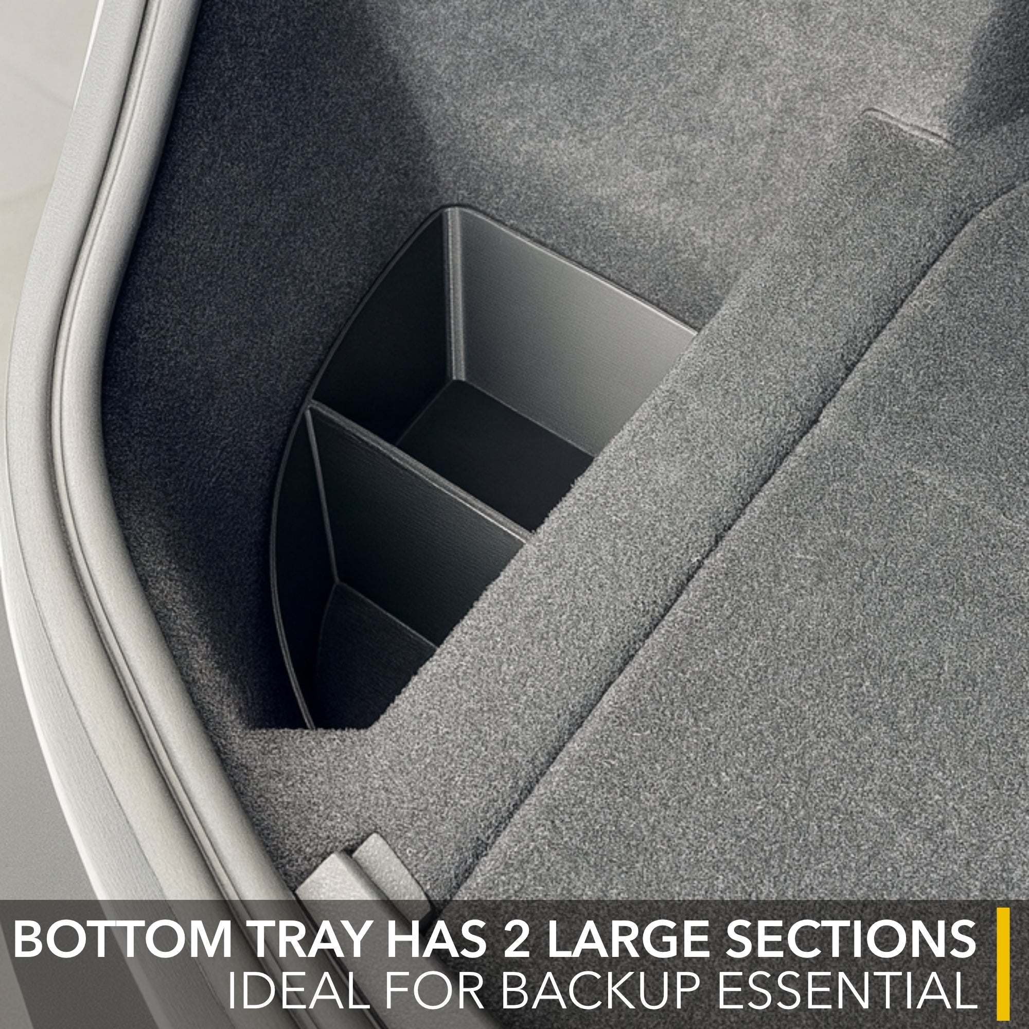 lucid air, trunk tray, leather inserts, tray organizer, organizer
