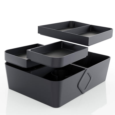 Floor Storage Organizer Lower Center Console Tray for Rivian R1S R1T With Cup Holder Lids T-WRAPS