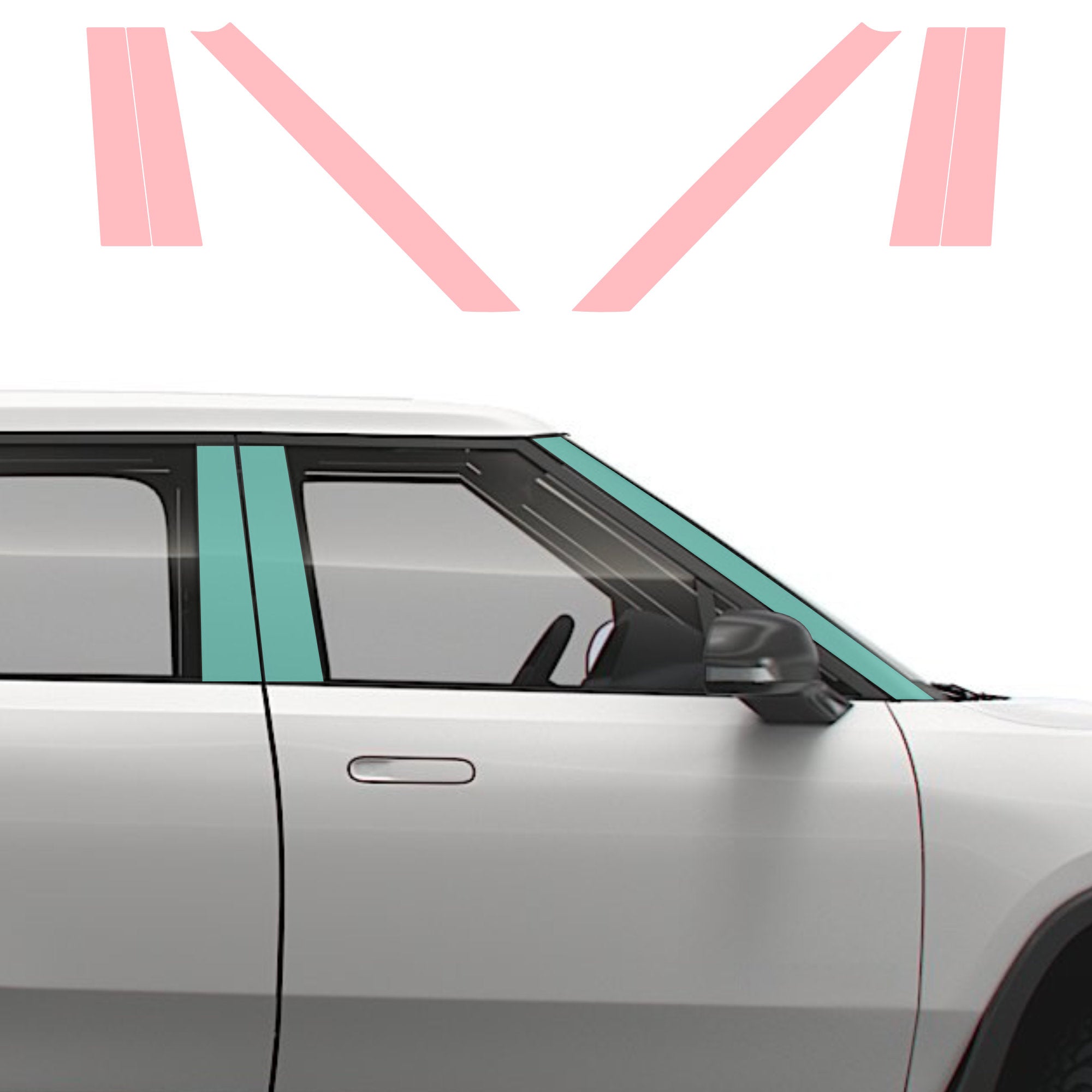 Pillars PPF | Paint Protection Film for Rivian R1T/R1S 2021-2025