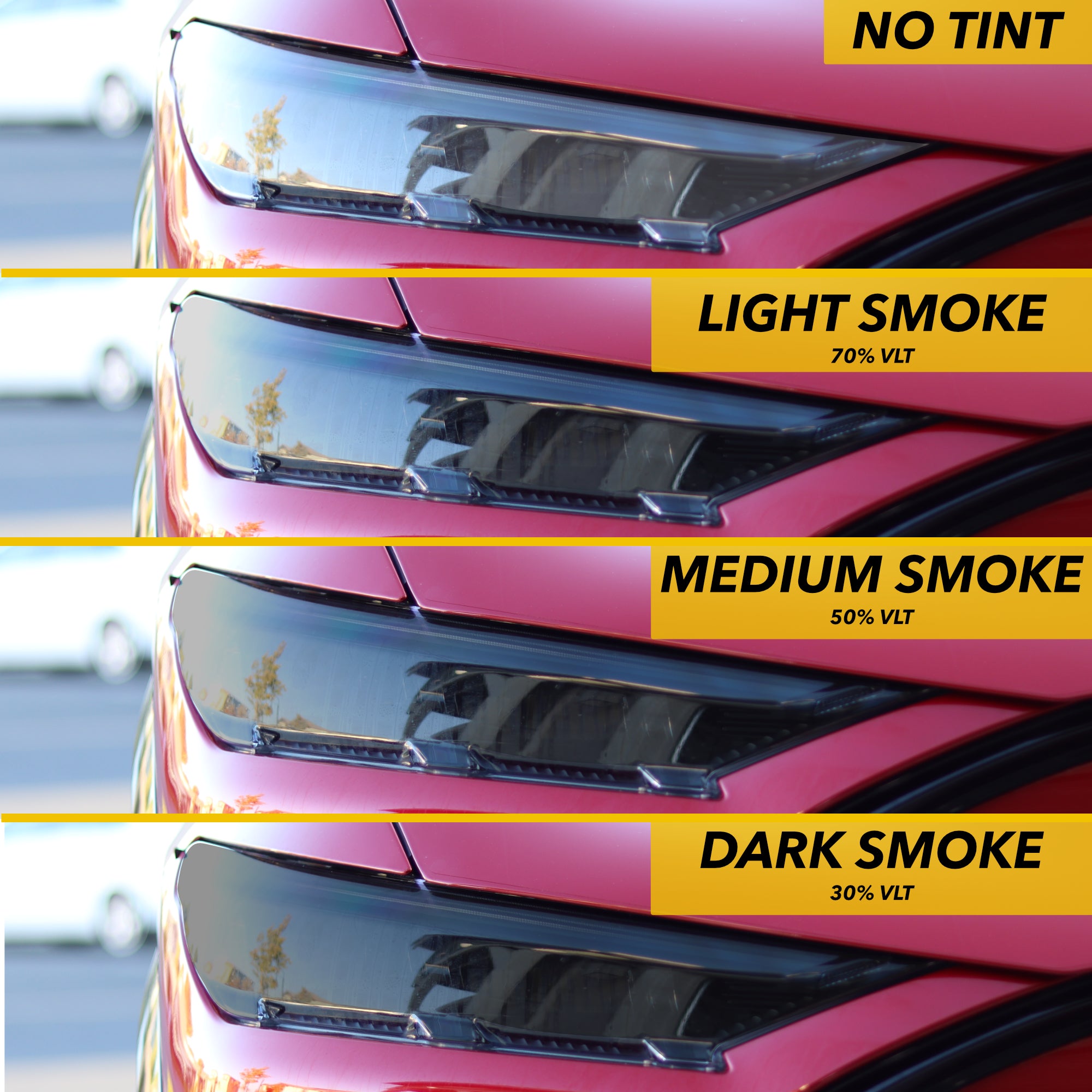 Headlights Clear PPF / Smoke Tinted PPF | Mustang Mach-E - Smokey Headlamp Covers