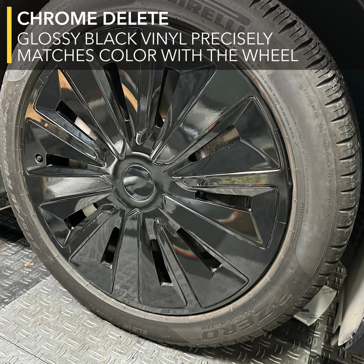 Chrome Delete Vinyl Wrap Kit for Lucid Air 19" Aero Range Wheels
