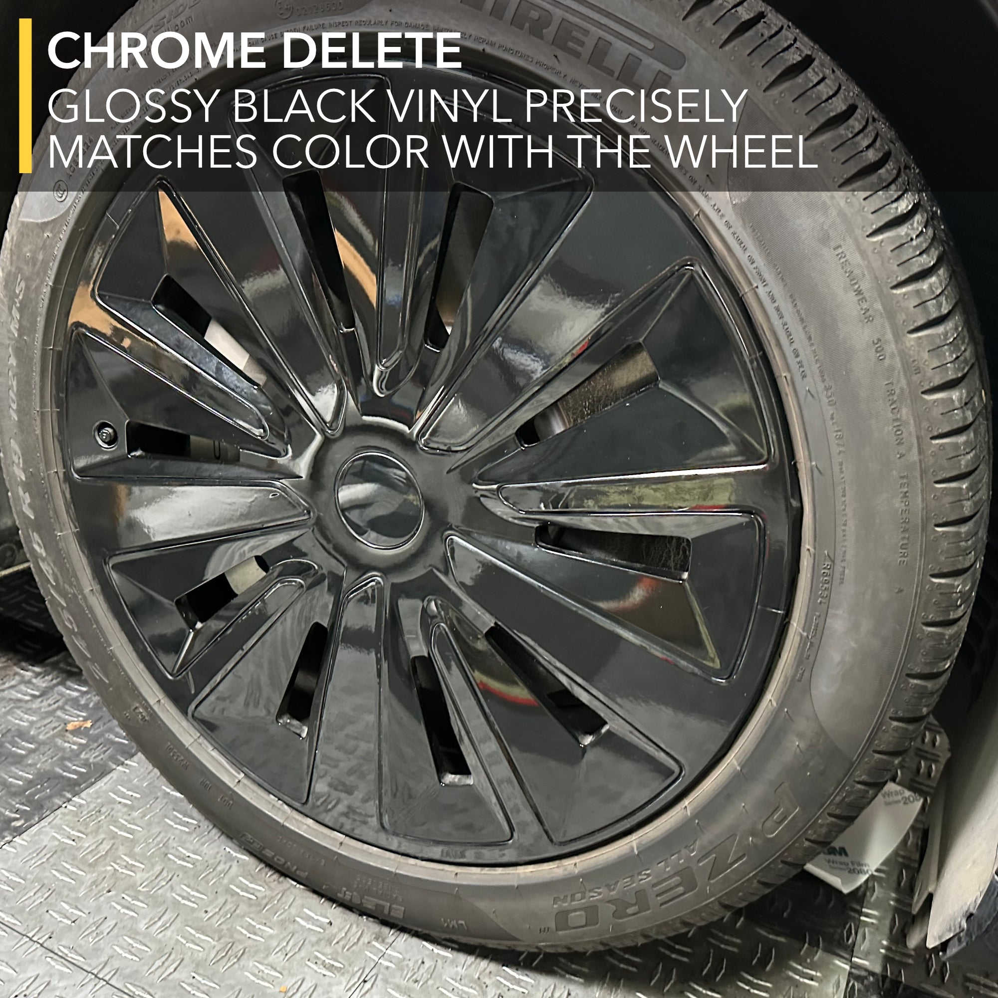 Chrome Delete Vinyl Wrap Kit | Lucid Air 19" Aero Range Wheels