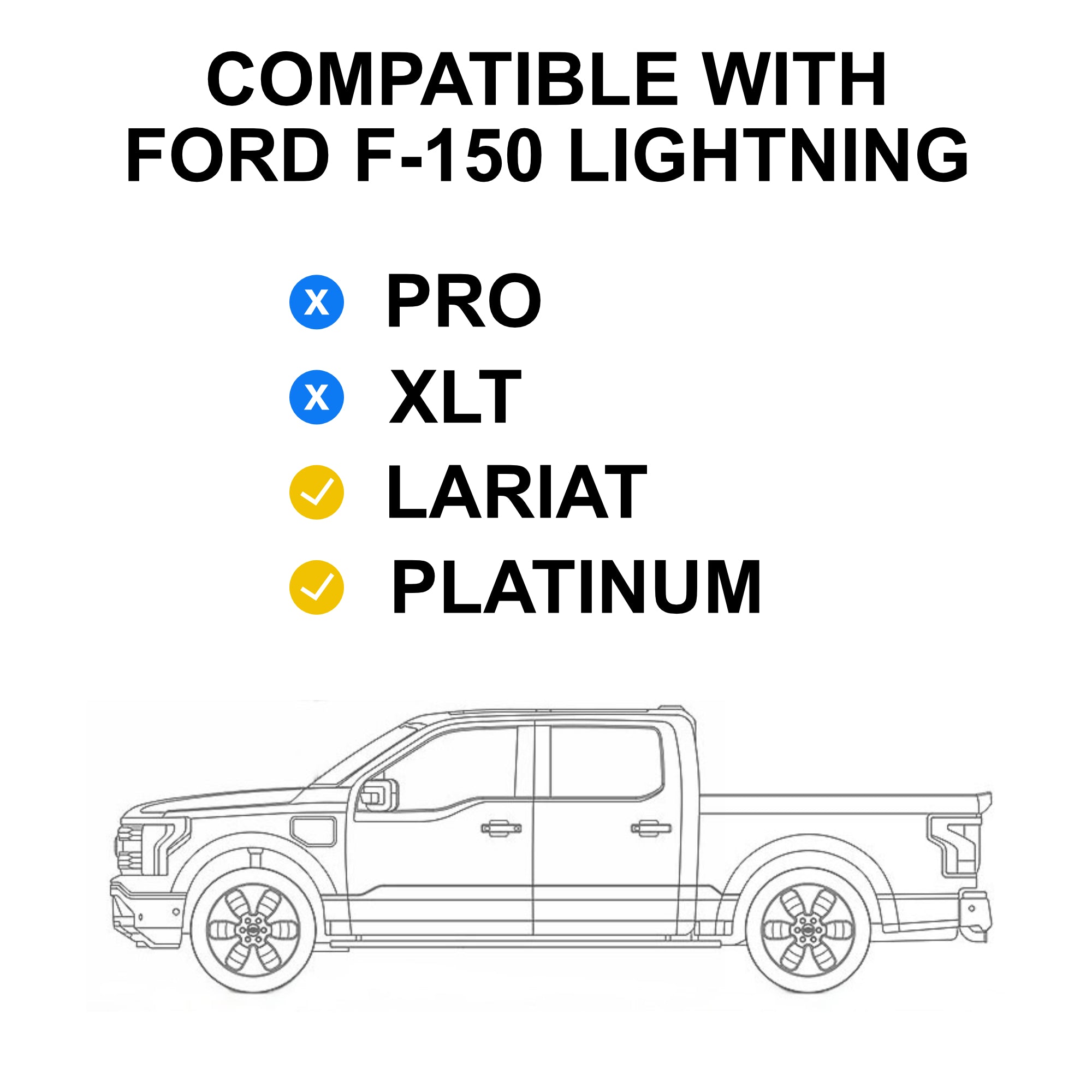 Carbon Fiber Grille Strips | Vinyl Overlay for Ford F-150 Lightning