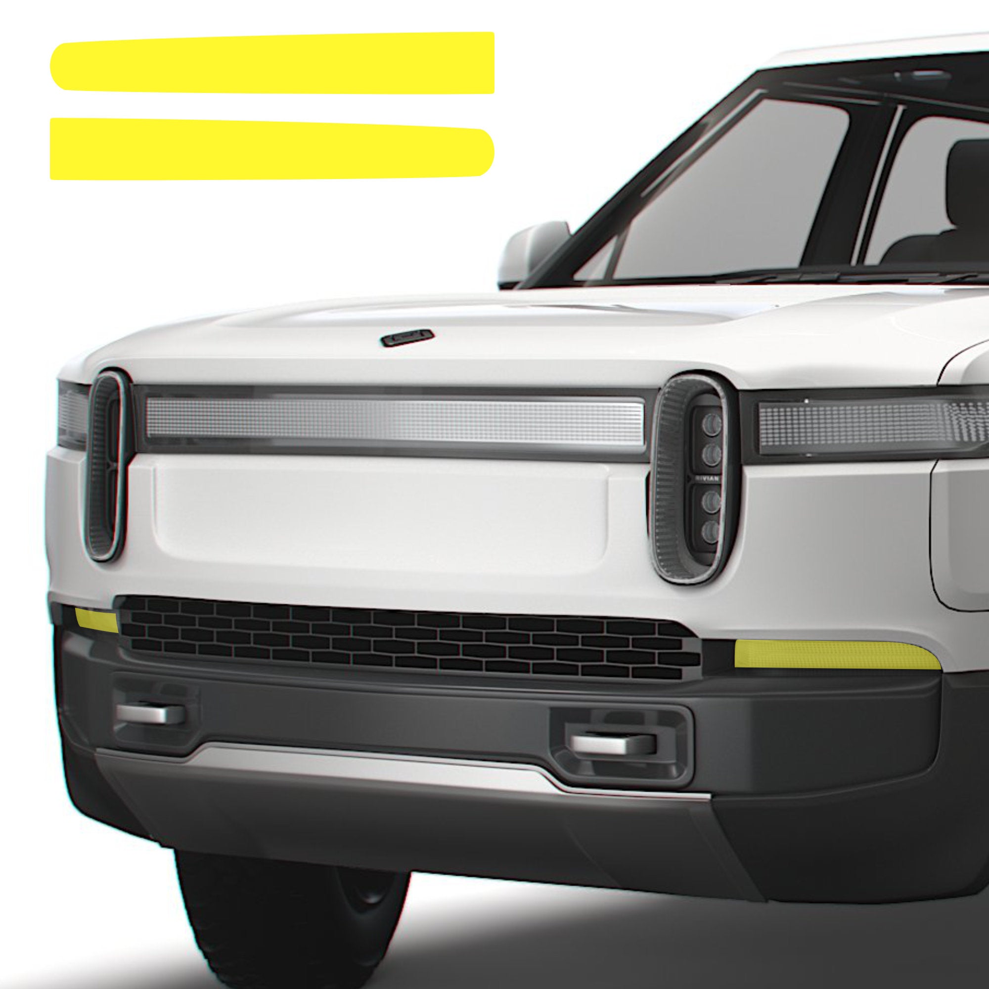 Yellow Fog Lights Tint | Calendered Brimstone Yellow Shade Filter for Rivian R1S & R1T