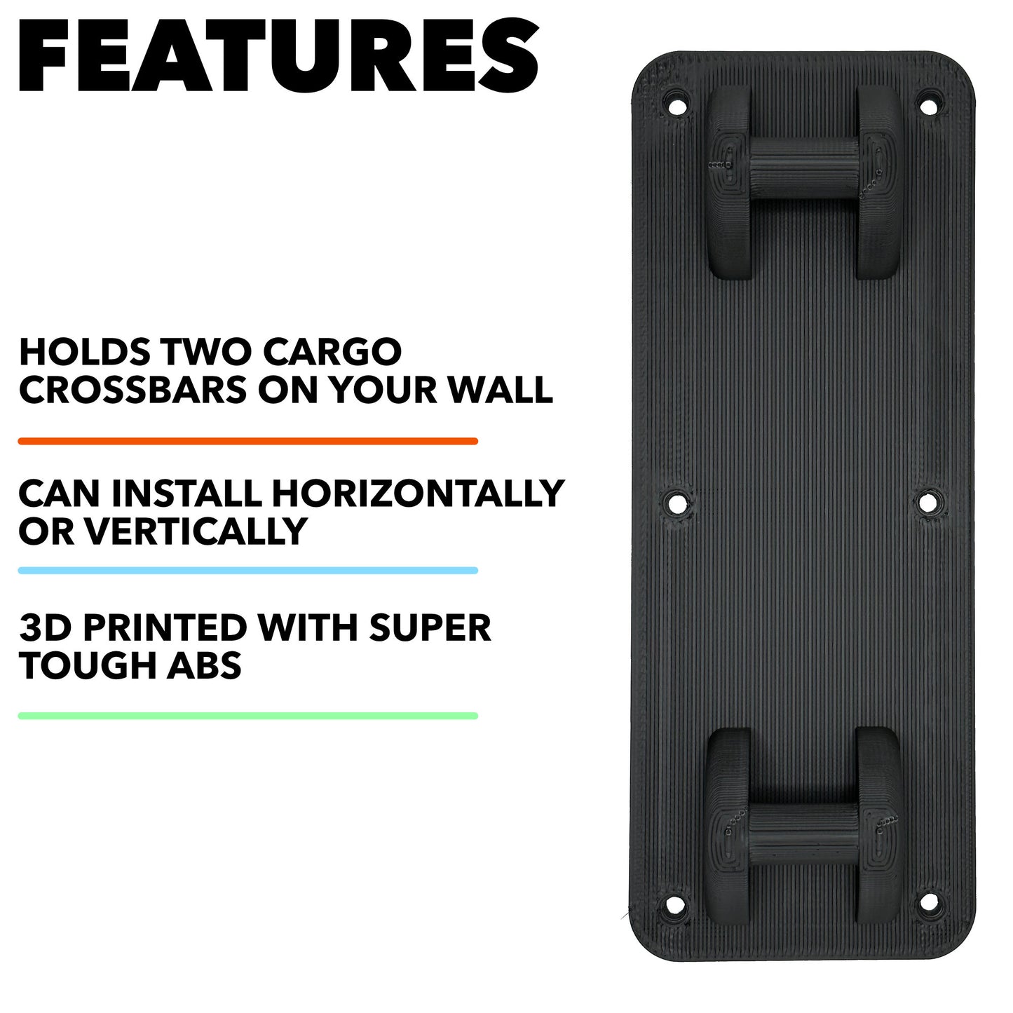 Cargo Crossbars Wall Mount for Rivian R1T/R1S