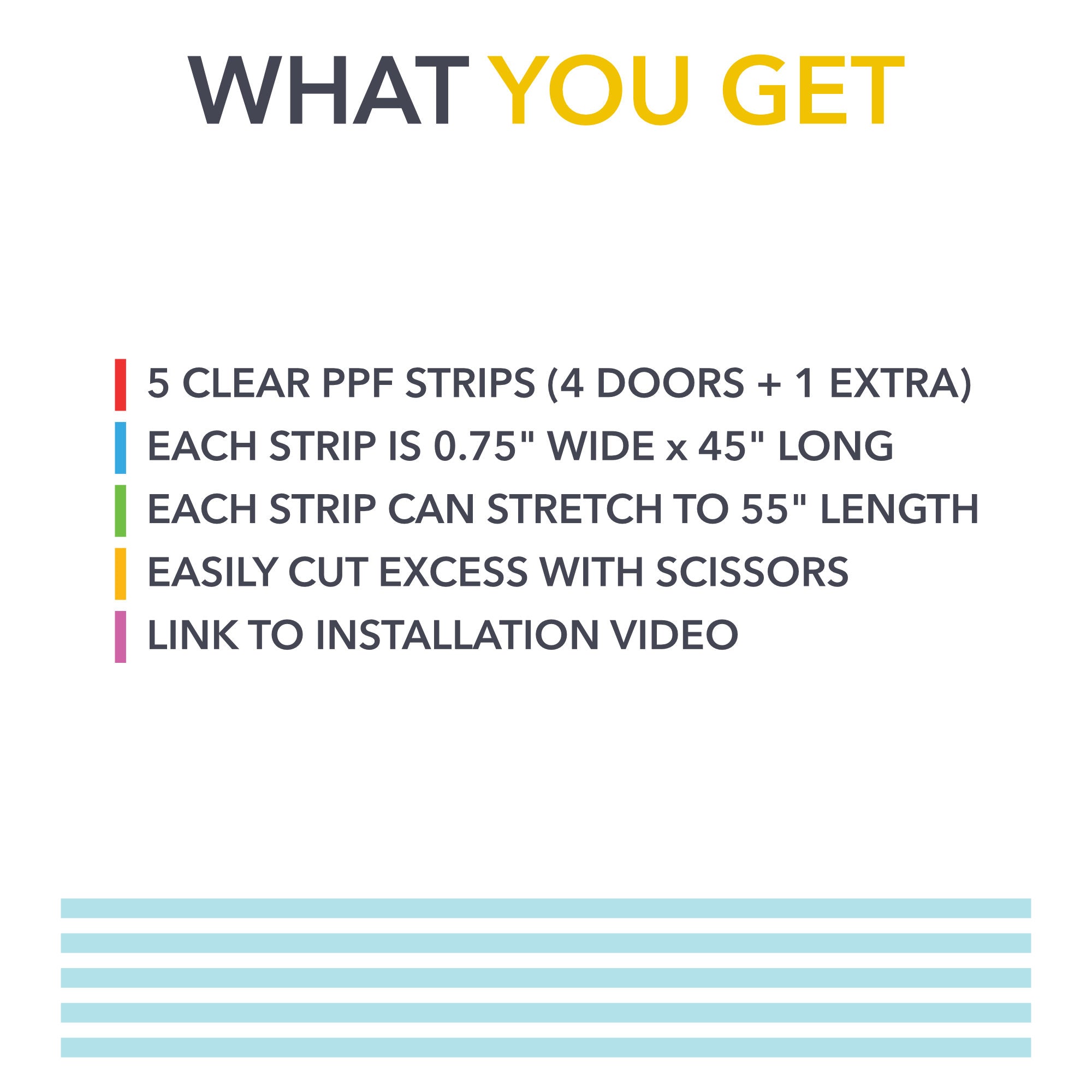 Door Edge Guards | Universal Clear Protection Film (PPF)