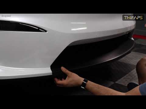 Front Lower Lip Wrap | Tesla Model X 2021-2025 - Chin Spoiler Vinyl Cover