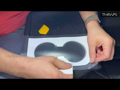 Interior Vinyl Wrap Kit for Tesla Model S 2021-2024 (Refresh)- Plaid Style Black Carbon Fiber