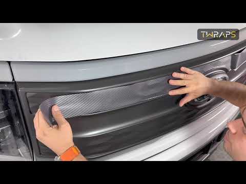 Carbon Fiber Grille Strips | Vinyl Overlay for Ford F-150 Lightning