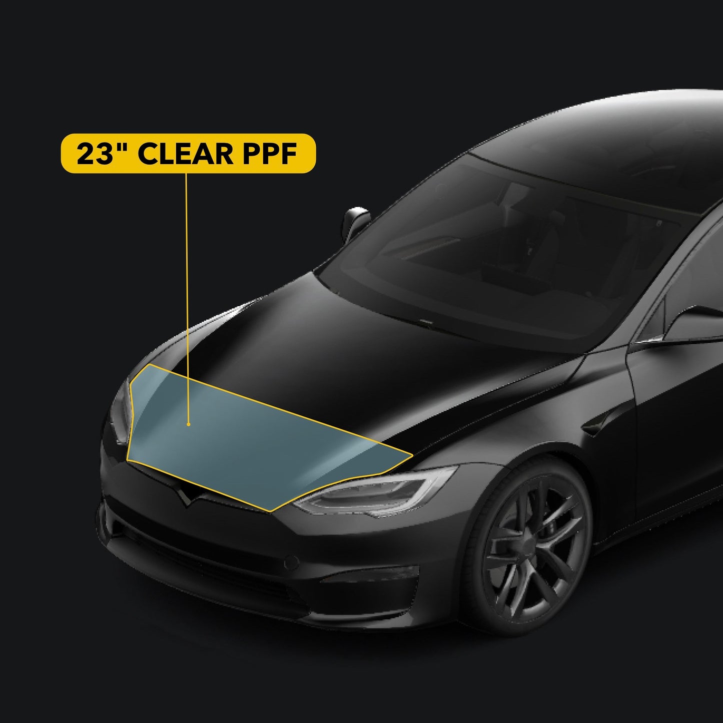 Hood Clear Protection Film (PPF) for Tesla Model S (2021+ Refresh)