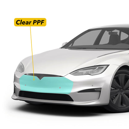 Mini Bumper PPF for Tesla Model S 2021 - 2024 - Custom Fit Anti Scratch Paint Protection Film Cover