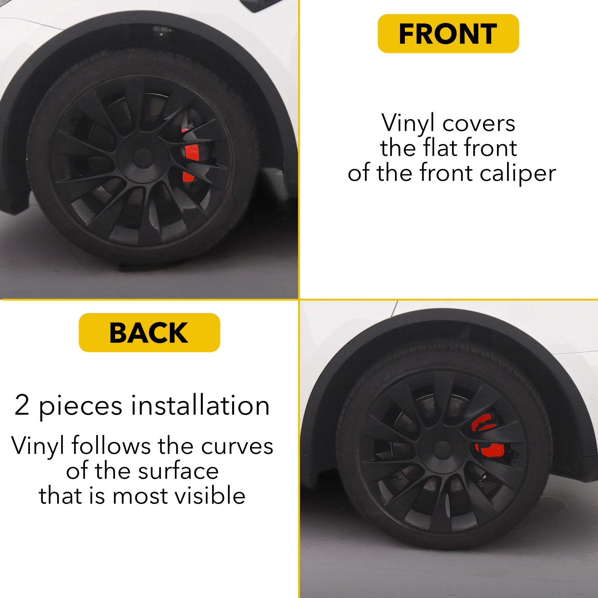 Calipers Vinyl Covers | 2019-2024 Tesla Model Y