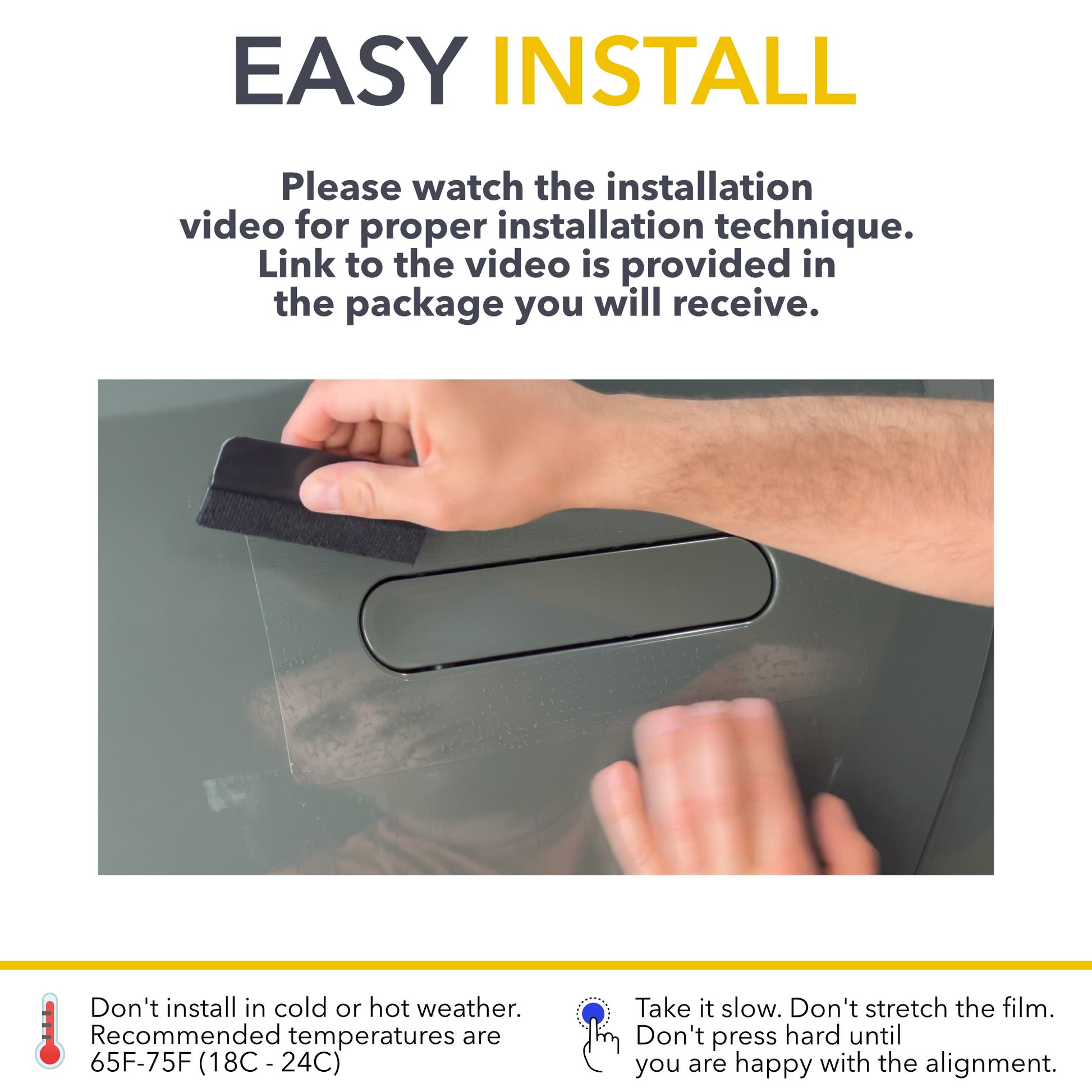 4x Door Handle Troughs Paint Protection Film Clear Door Against