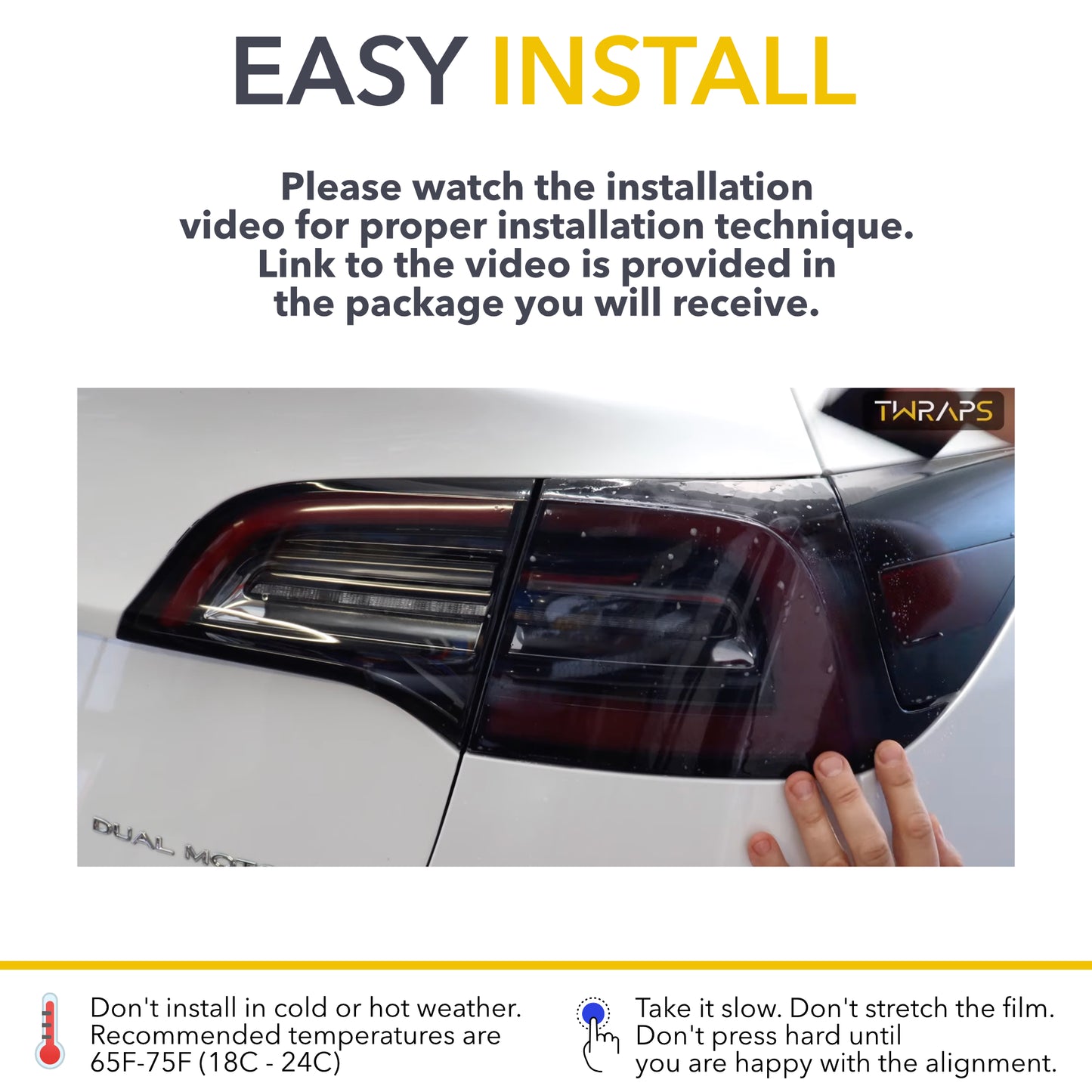 Tail Lights Clear Protection Film (PPF) for Tesla Model 3 / Model Y